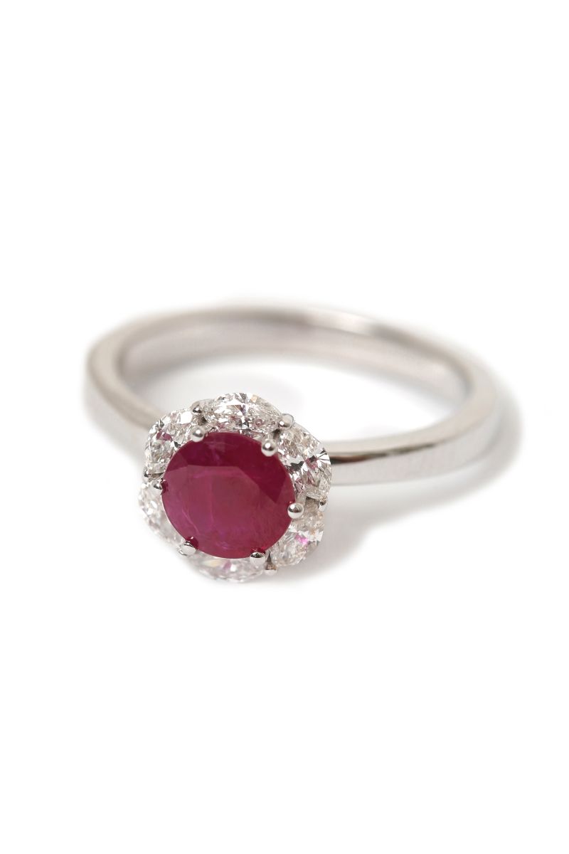Ruby ve Markiz Pırlanta Yüzük - Art Collection