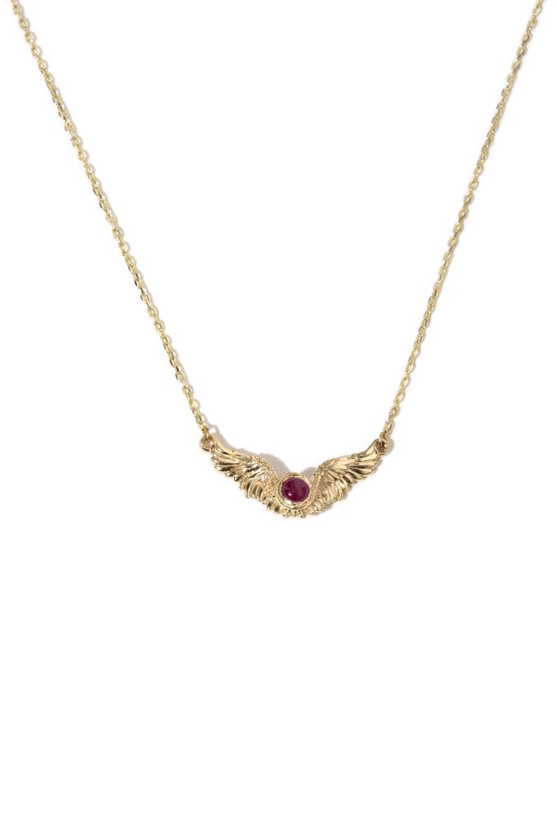 Melek Kanatlı Ruby Kolye - Angel Collection